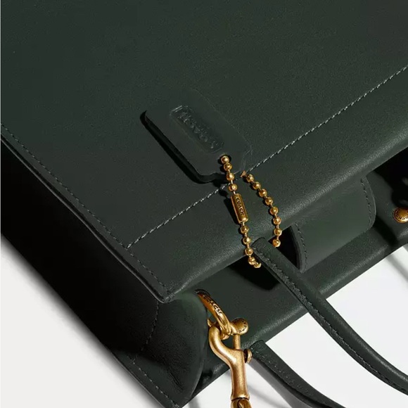 COACH Green Mini Cashin Tote - Picture 7 of 14